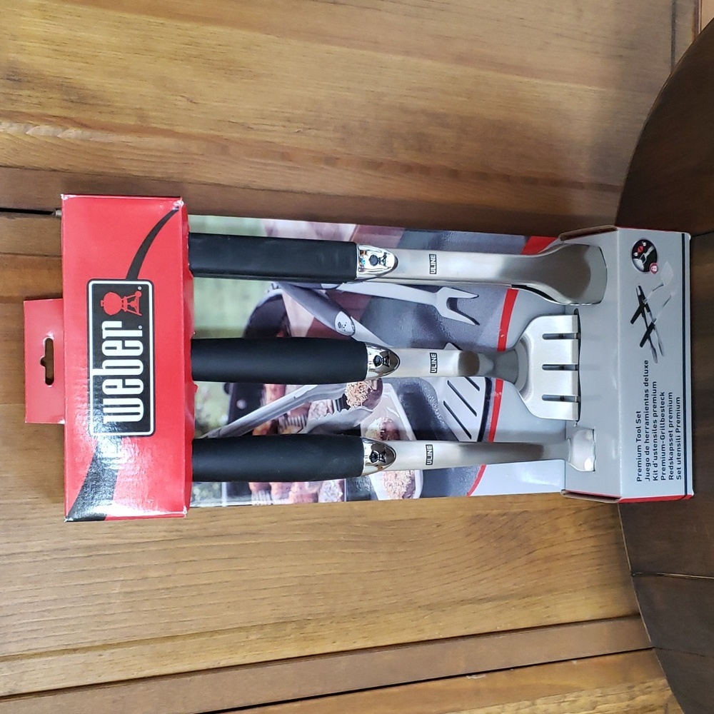 Weber NWT 3 Pc Stainless Steel Grilling BBQ Tool Set